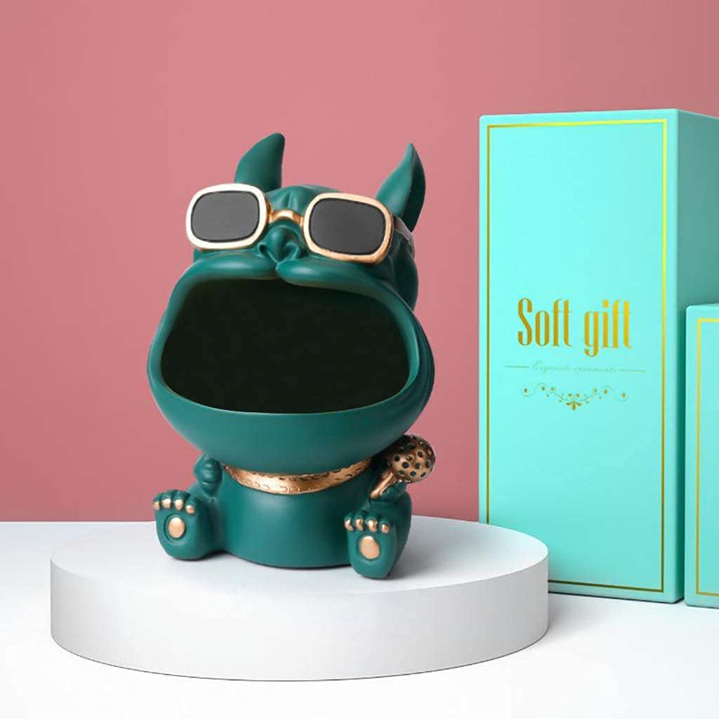 Studio Dogayev ハンドメイド置物 ユダヤ人 Dog Statue Big Mouth Dog Figurine Storage Box Dog Statue Desk